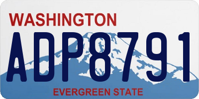 WA license plate ADP8791