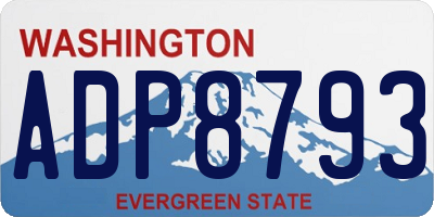 WA license plate ADP8793