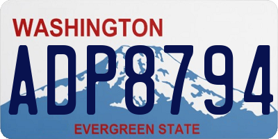 WA license plate ADP8794