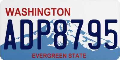 WA license plate ADP8795