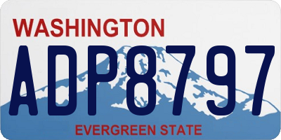 WA license plate ADP8797