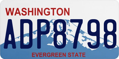WA license plate ADP8798