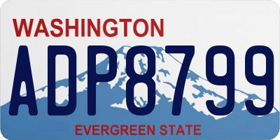 WA license plate ADP8799