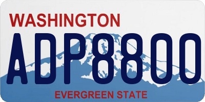 WA license plate ADP8800