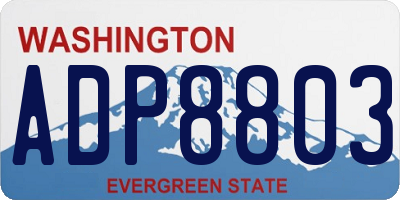 WA license plate ADP8803