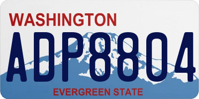 WA license plate ADP8804