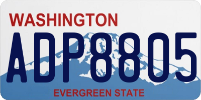 WA license plate ADP8805