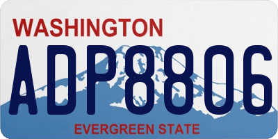 WA license plate ADP8806