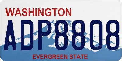 WA license plate ADP8808