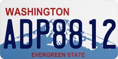 WA license plate ADP8812