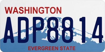 WA license plate ADP8814