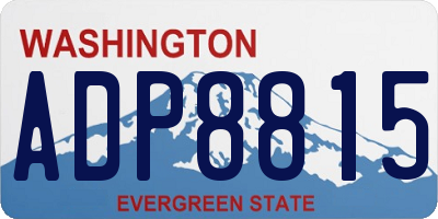 WA license plate ADP8815