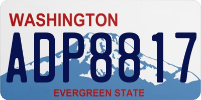 WA license plate ADP8817