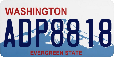 WA license plate ADP8818