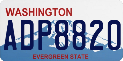 WA license plate ADP8820