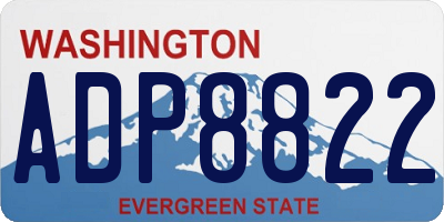 WA license plate ADP8822