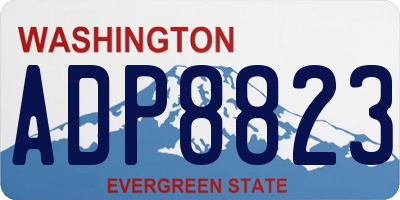 WA license plate ADP8823