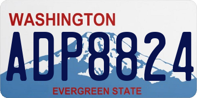 WA license plate ADP8824