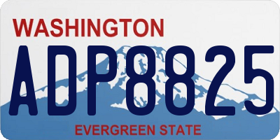 WA license plate ADP8825