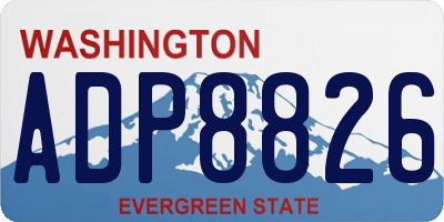 WA license plate ADP8826