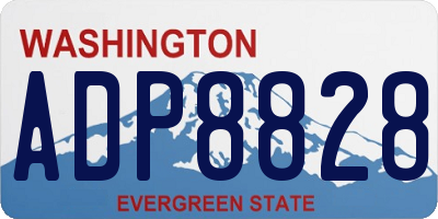 WA license plate ADP8828