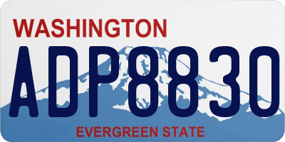 WA license plate ADP8830