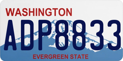 WA license plate ADP8833