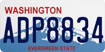 WA license plate ADP8834