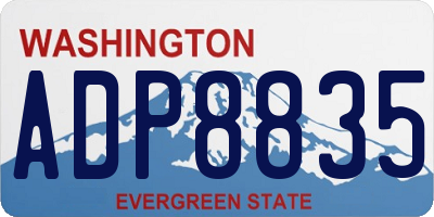 WA license plate ADP8835