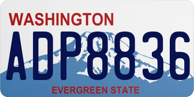 WA license plate ADP8836
