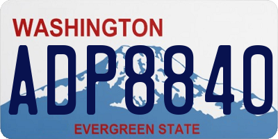 WA license plate ADP8840