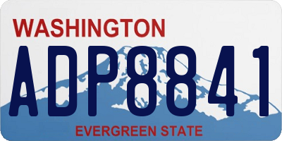 WA license plate ADP8841