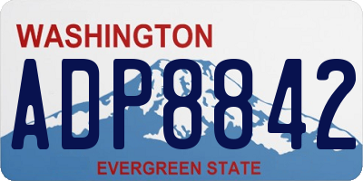 WA license plate ADP8842