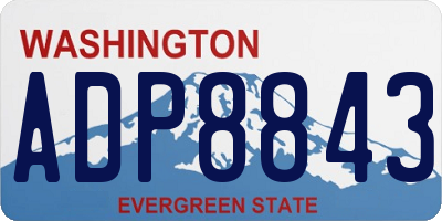 WA license plate ADP8843