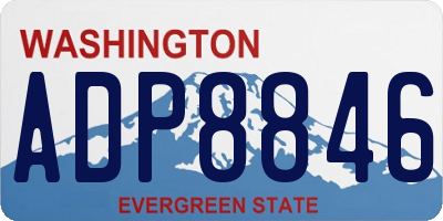 WA license plate ADP8846