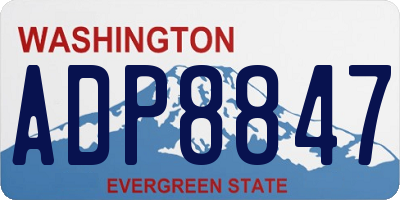 WA license plate ADP8847