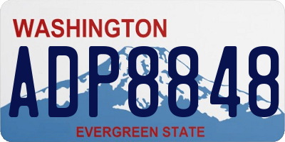 WA license plate ADP8848