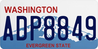 WA license plate ADP8849