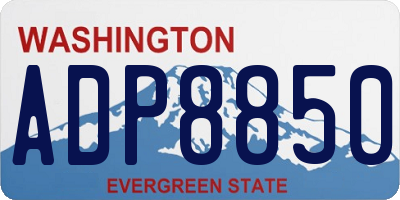 WA license plate ADP8850