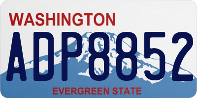 WA license plate ADP8852