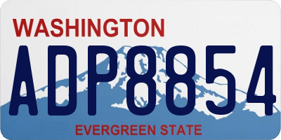 WA license plate ADP8854