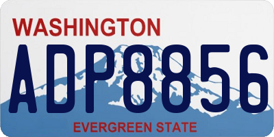 WA license plate ADP8856