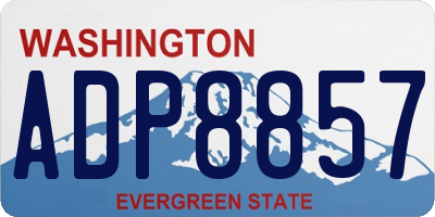 WA license plate ADP8857