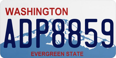 WA license plate ADP8859