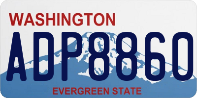 WA license plate ADP8860