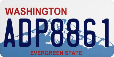 WA license plate ADP8861