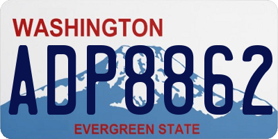 WA license plate ADP8862