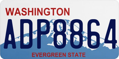 WA license plate ADP8864