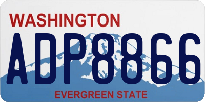 WA license plate ADP8866