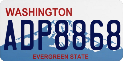 WA license plate ADP8868